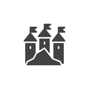 Krallık kale vektör simgesi