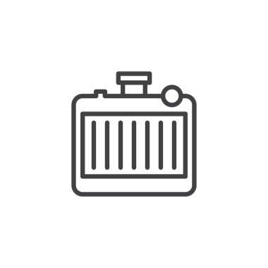 Araba radyatör anahat simgesini