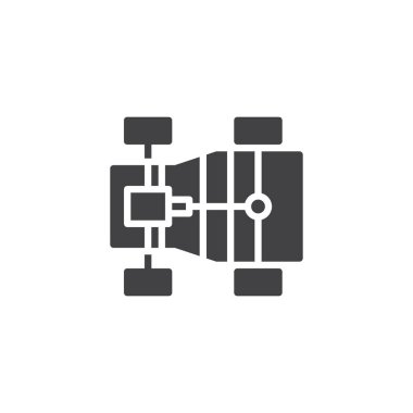 Araba şasi vektör simgesi