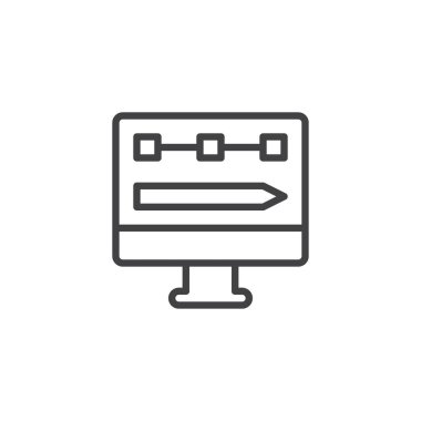 Tasarım sanat ekran anahat simgesini