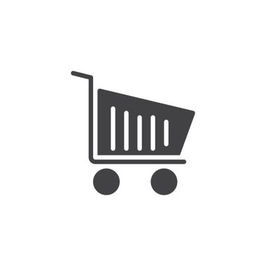 Alışveriş arabası vektör simgesi