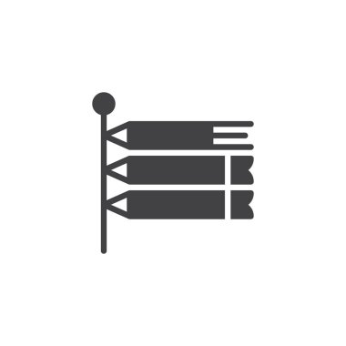 Koinobori balık uçurtma vektör simgesi