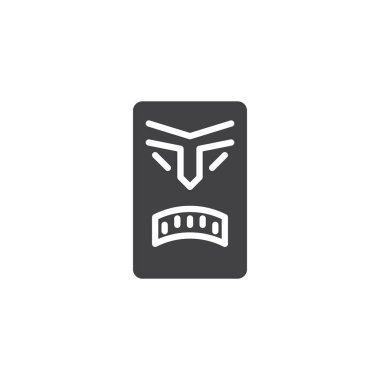 Tiki maske vektör simgesi