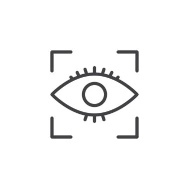 Göz odak anahat simgesini