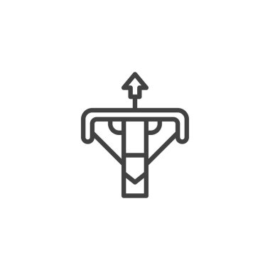 Savaş yaylı ok anahat simgesini