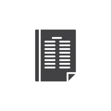 kağıt belge vektör simgesi