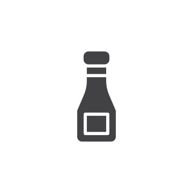 Ketçap şişesi vektör simgesi