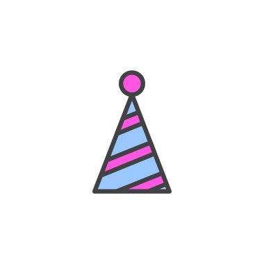 Parti şapka doldurulmuş anahat simgesini