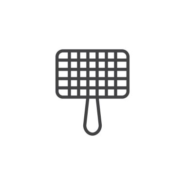 Barbekü Izgara anahat simgesini