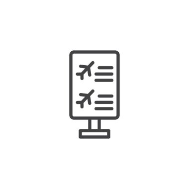 Uçuş bilgi yönetim kurulu anahat simgesi