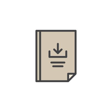 Dosya indir doldurulmuş anahat simgesini