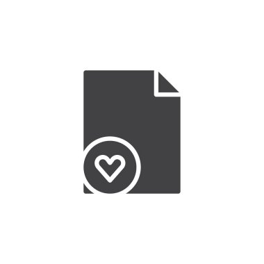 En sevdiğim belge dosya vektör simgesi