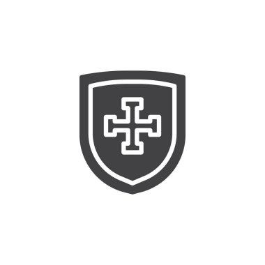 İle vektör simgesi kalkan