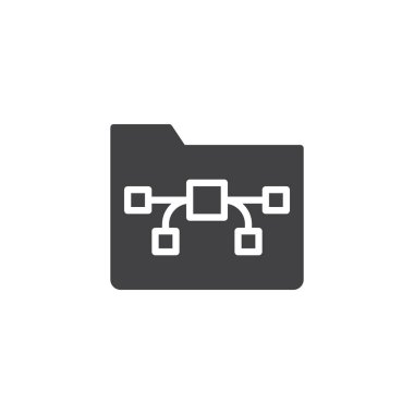 Vektör klasör vektör simgesi