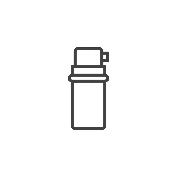 Thermos overzicht pictogram — Stockvector