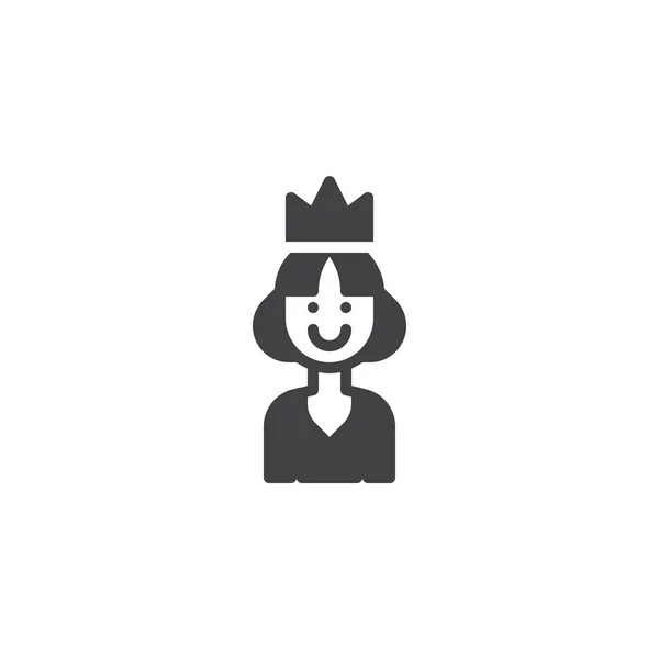 Усміхнена королева Векторна піктограма — стоковий вектор