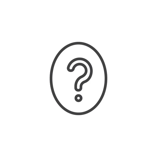 Botón de pregunta icono de contorno — Archivo Imágenes Vectoriales