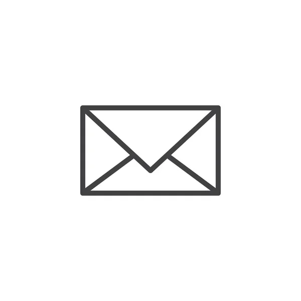 Значок контура почтового конверта — стоковый вектор