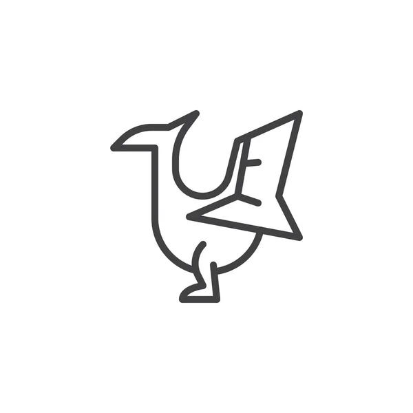 Pterodactyl outline icon — Stock Vector