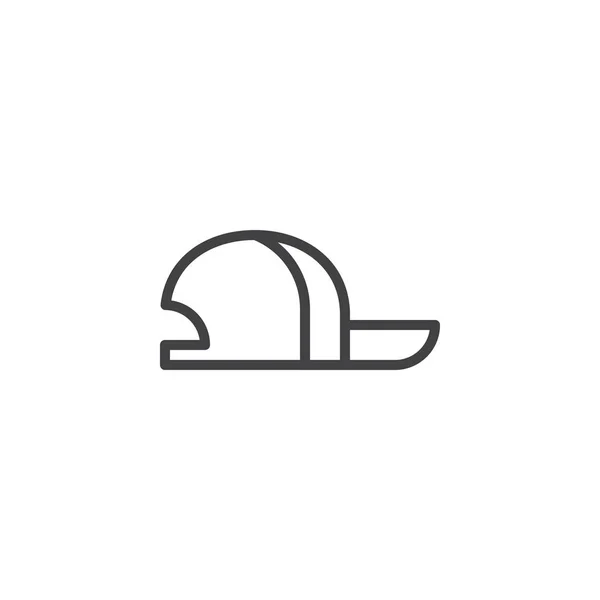 棒球帽轮廓图标 — 图库矢量图片