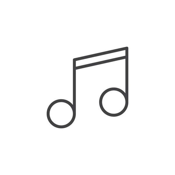 Hudební ikonu osnova — Stockový vektor