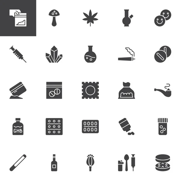 Uyuşturucu vector Icons set — Stok Vektör