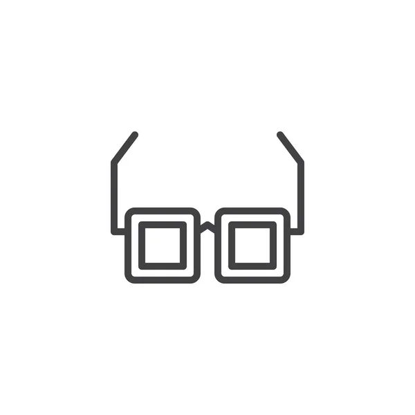 Sluneční brýle osnovy ikona — Stockový vektor