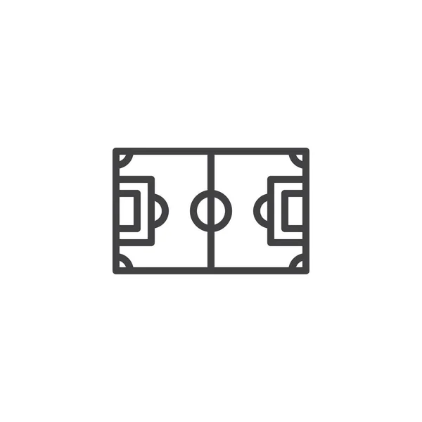 Icône de contour de terrain de football — Image vectorielle