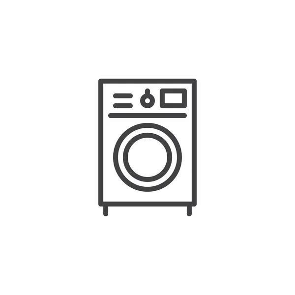 Icono del contorno de la lavadora — Vector de stock