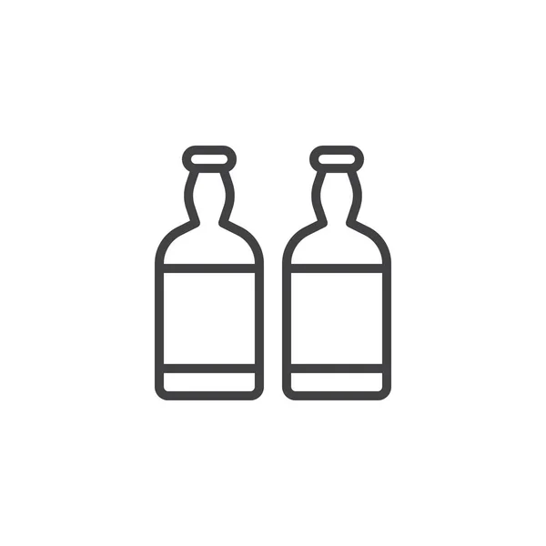 Öl flaskor disposition ikonen — Stock vektor