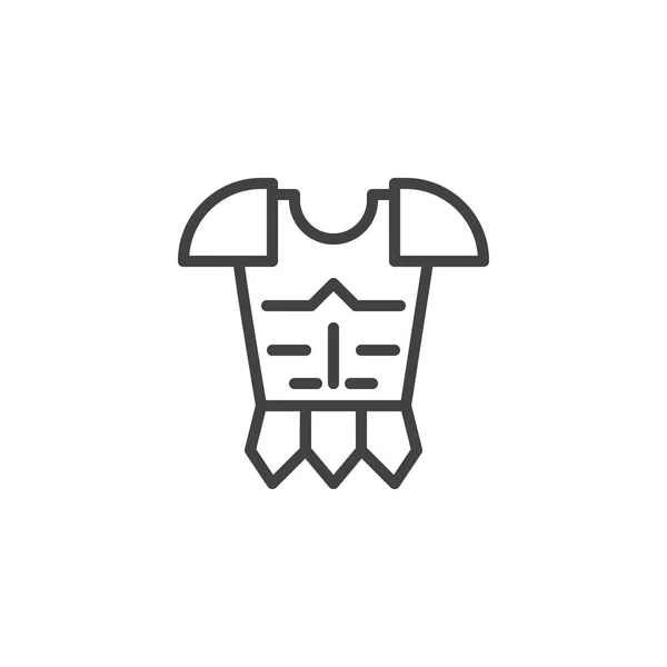 Knight armour overzicht pictogram — Stockvector