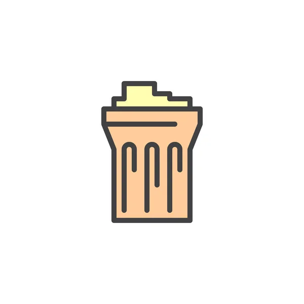Öl mugg fylld kontur ikonen — Stock vektor