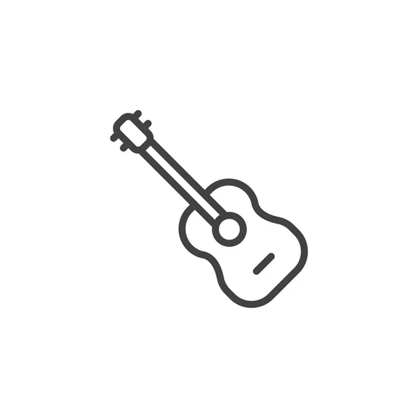 Akusztikus gitár szerkezeti ikon — Stock Vector