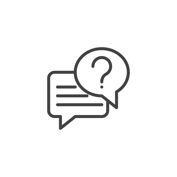 Conversation chat outline icon — Stock Vector