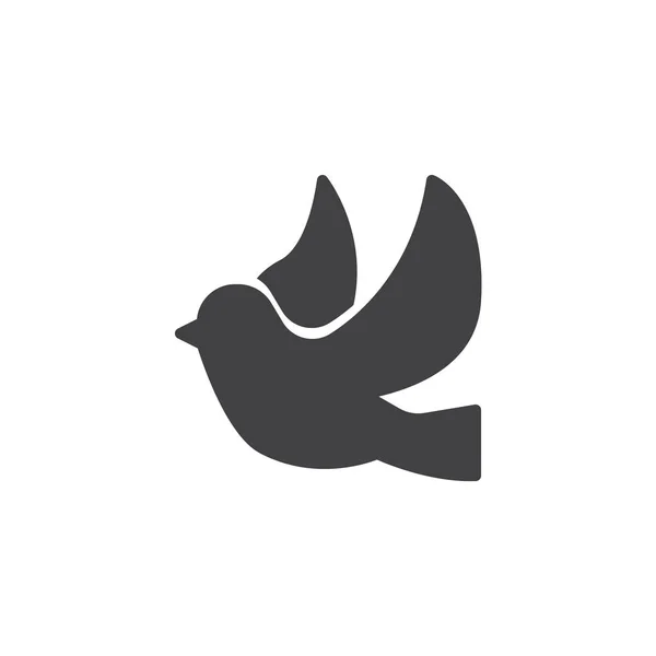 Летючий голуб птах Векторна піктограма — стоковий вектор