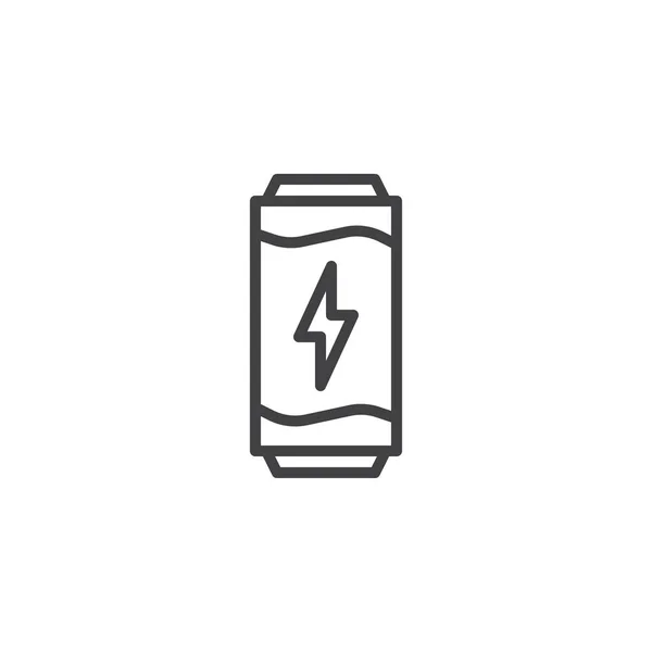 Energy drink outline icon — Stock Vector