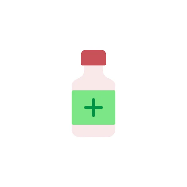 Píldoras botella plana icono — Archivo Imágenes Vectoriales