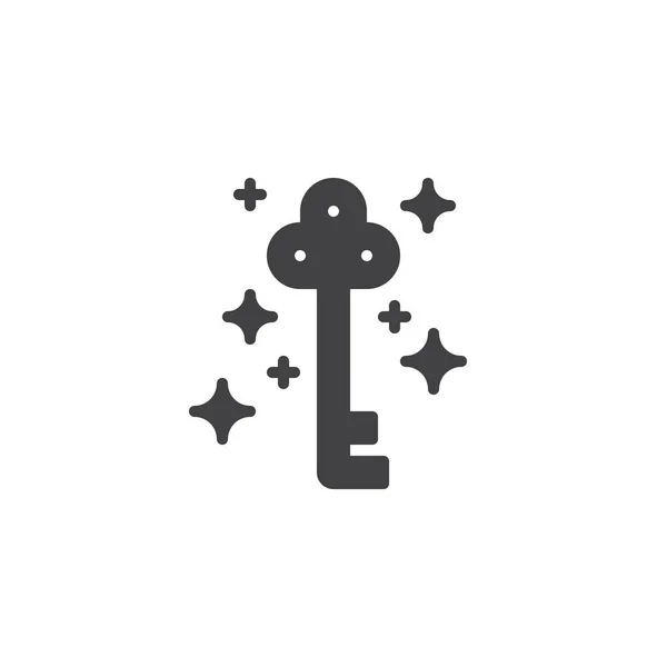 Magische sleutel vector pictogram — Stockvector