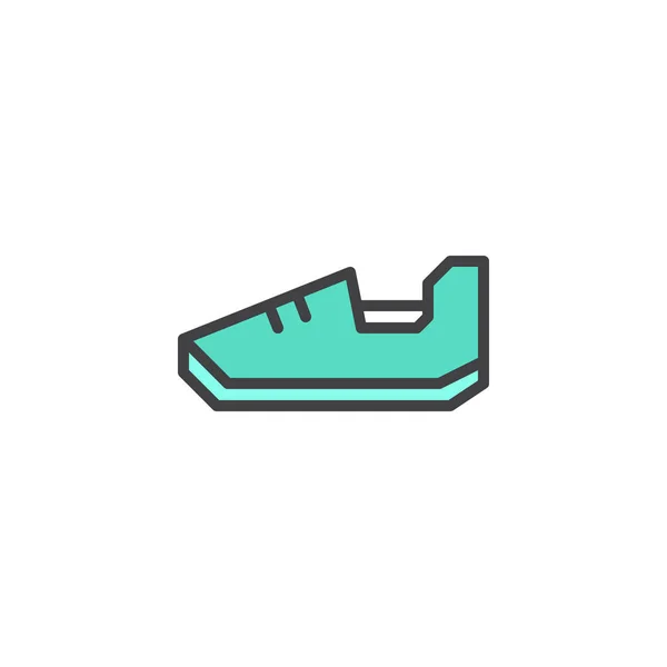 Fitness sapato preenchido ícone esboço — Vetor de Stock