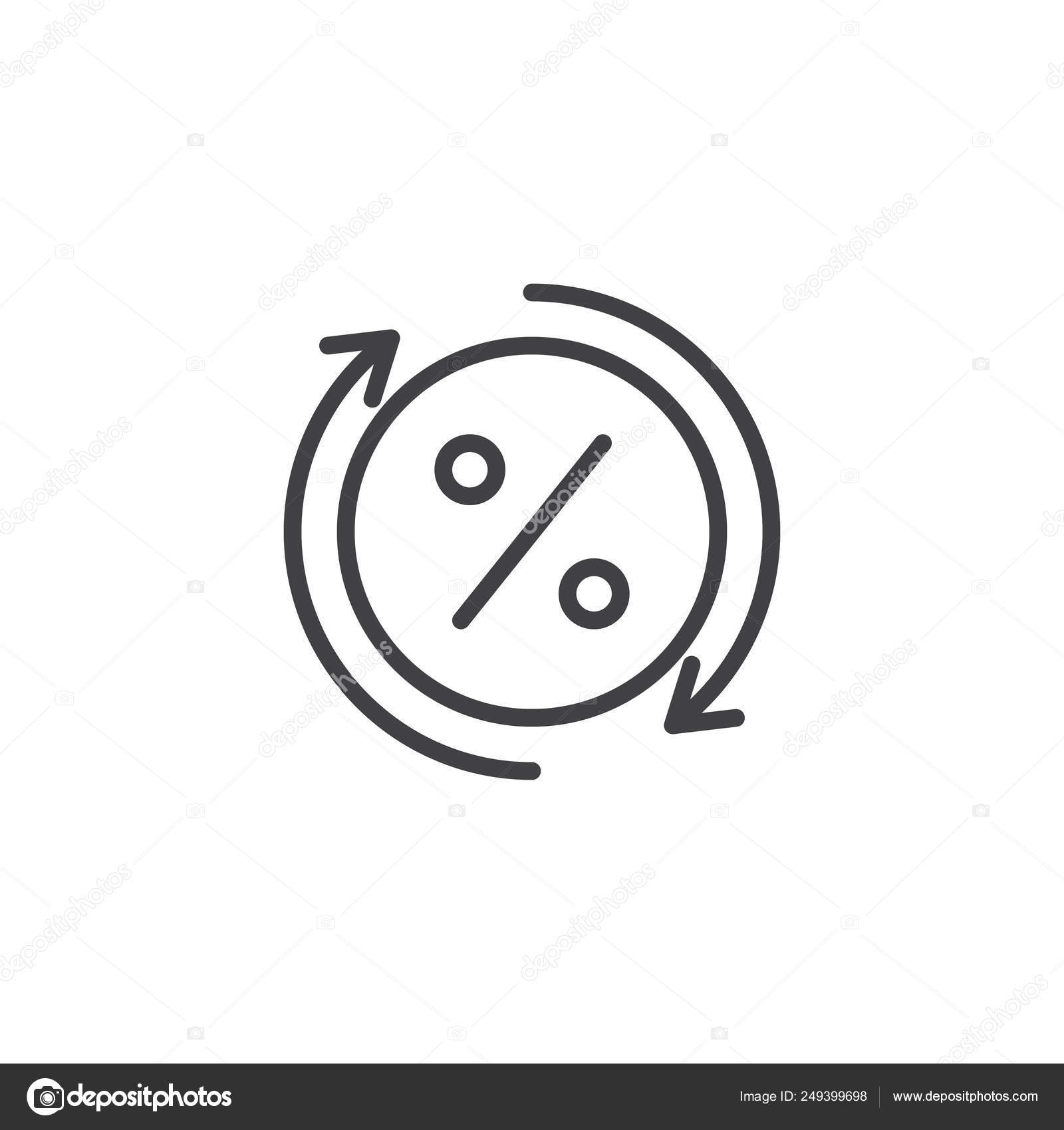 rebate-percent-outline-icon-stock-vector-image-by-avicons-249399698