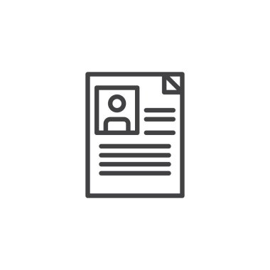 Kişisel profil anahat simgesini