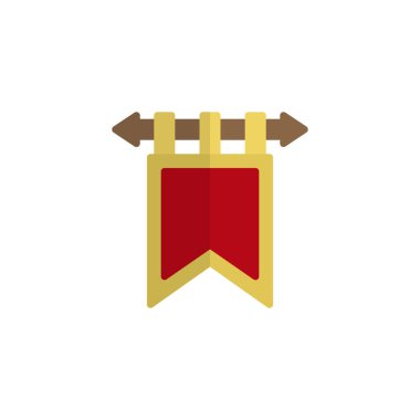 Antik bayrak düz simgesi