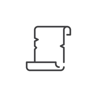 Kaydırma papirüs kağıt anahat simgesi