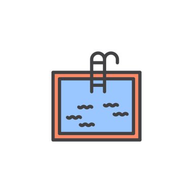 Anahat simgesini havuzu merdiven ile dolu