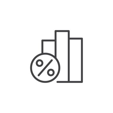 Yüzde diyagramı anahat simgesini