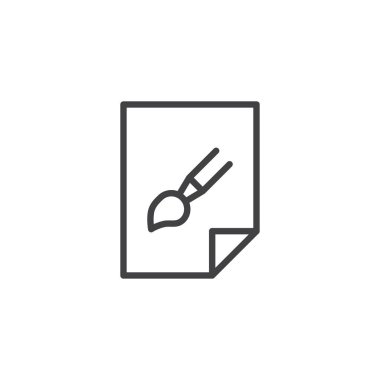 Grafik dosyası anahat simgesini