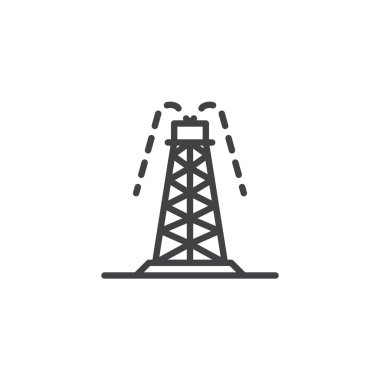 Ayıklama petrol sondaj platformu anahat simgesini