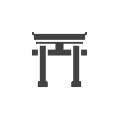 Torii Japon kapısı vektör simgesi