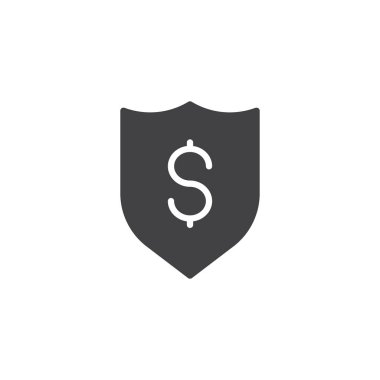 Doları kalkan vektör simgesi