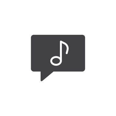 Müzik Not kabarcık vektör simgesi